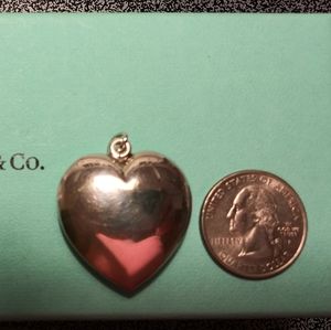 Authentic Tiffany Puffy Sterling Heart Charm